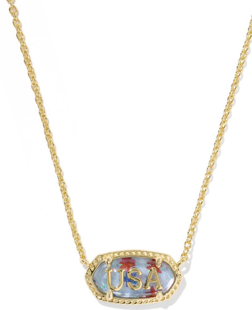 Mini Cassidy short necklace in gold red illusion
