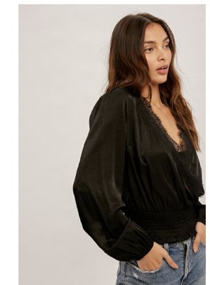 Black Lace Shirt - Heart On A Hanger