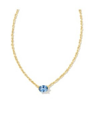 Cailin crystal gold blue violet pendent - Heart On A Hanger