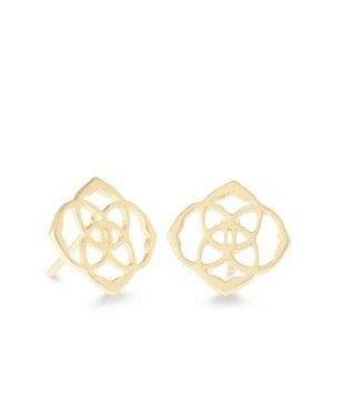 Dira earring gold metal - Heart On A Hanger