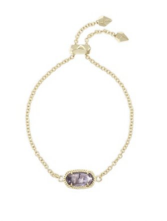 Elaina amethyst gold bracelet - Heart On A Hanger