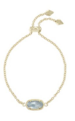 Elaina bracelet gold light blue illusion - Heart On A Hanger
