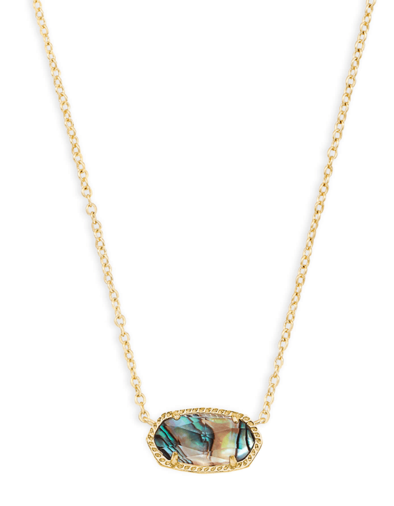 Eliana necklace in gold abalone shell - Heart On A Hanger