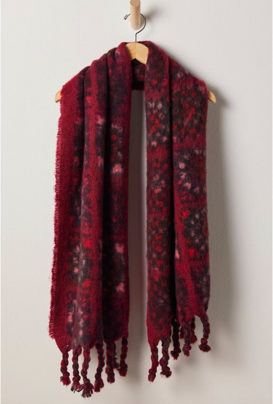 Kaleidiscope blanket scarf in pink - Heart On A Hanger