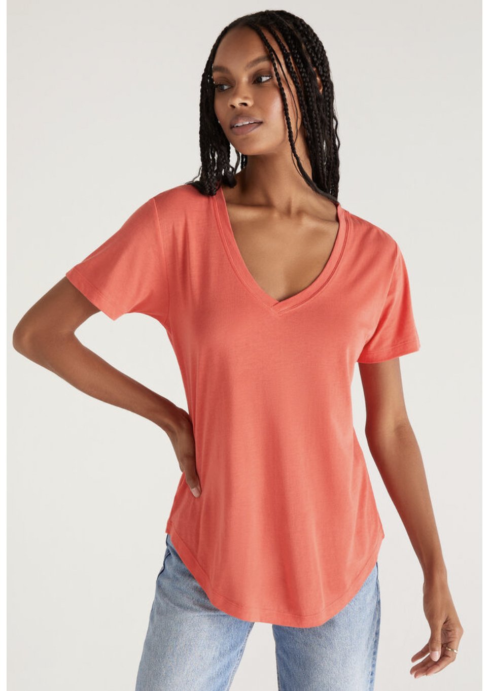 Kasey modal v - neck tee - Heart On A Hanger
