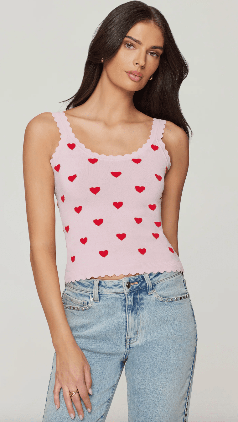 Lottie hearts tank top - Heart On A Hanger