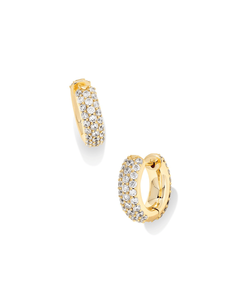 Mikki pave earrings in gold - Heart On A Hanger