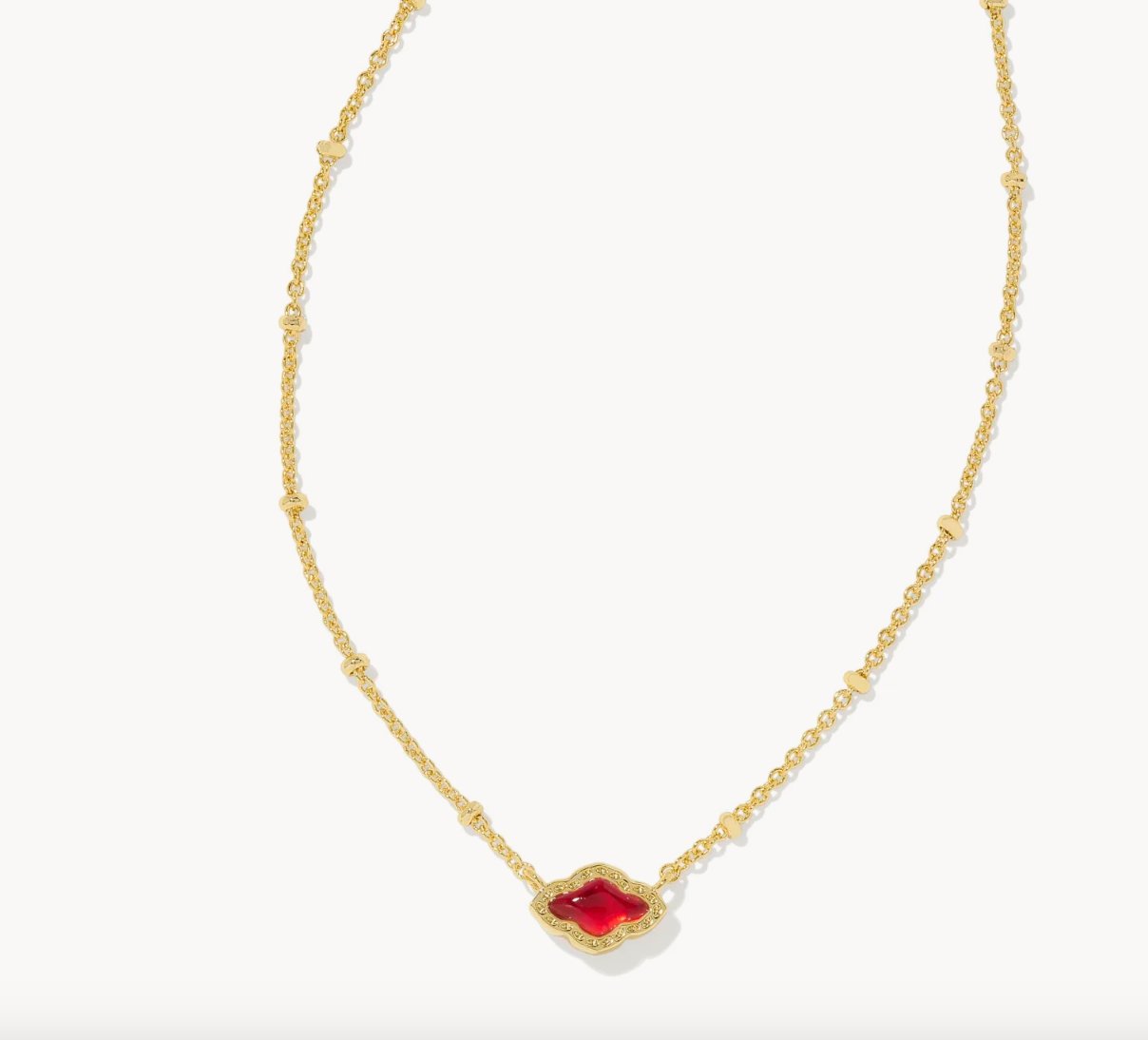 Mini abbie satellite necklace in cranberry illusion - Heart On A Hanger