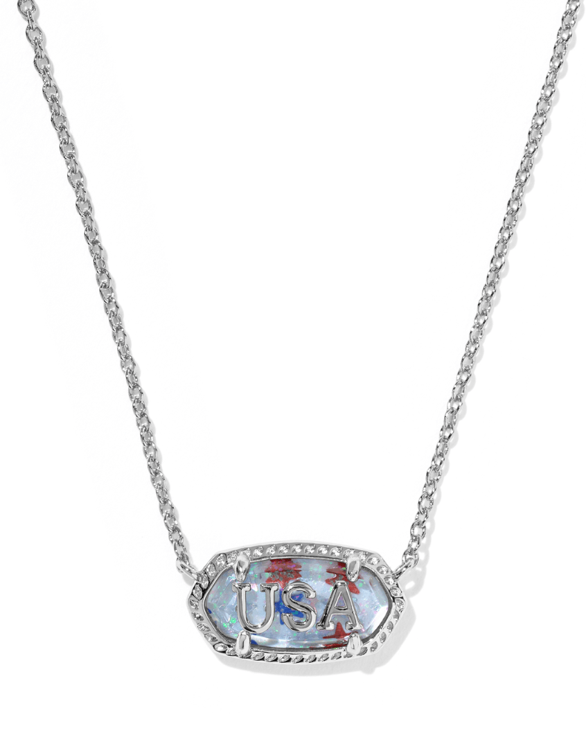 Mini Cassidy pendant in silver blue illusion - Heart On A Hanger