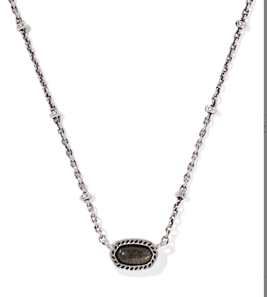 Mini elisa satellite pendant silver obsidian - Heart On A Hanger