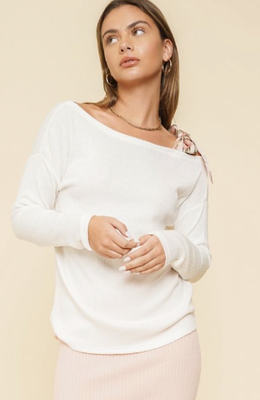 One Shoulder Bow Top - Heart On A Hanger