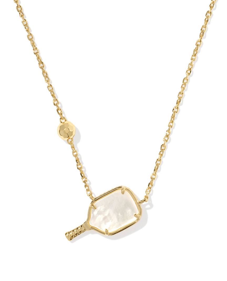Pickleball short pendant necklace - Heart On A Hanger