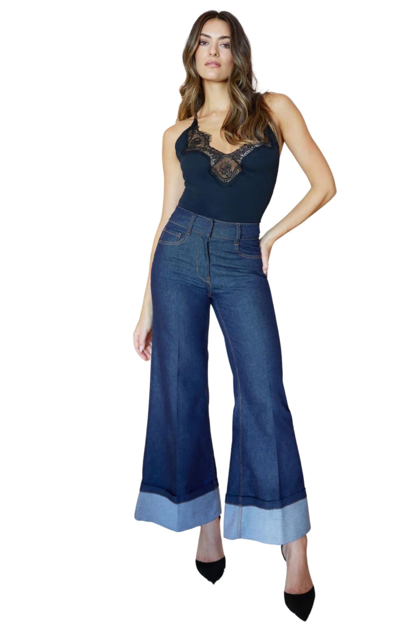 Raquelita sheen denim pants - Heart On A Hanger