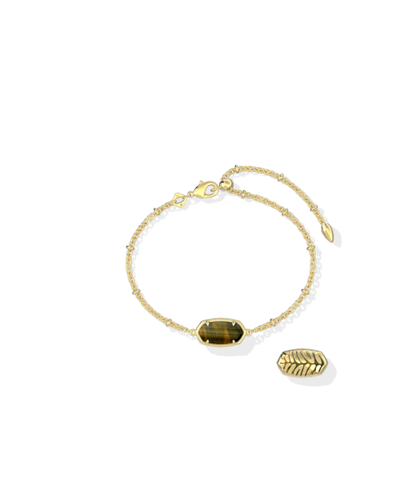 Tiger striped Elaina bracelet un dark brown - Heart On A Hanger