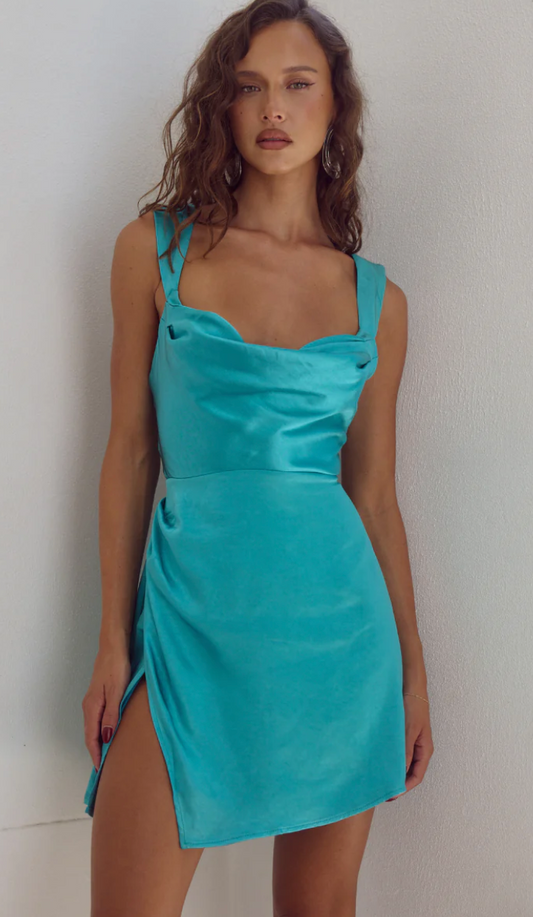 Havanna aqua mini dress