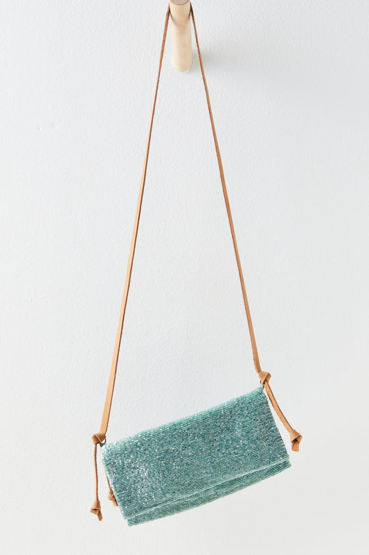 Plus one embellished bag in spearmint