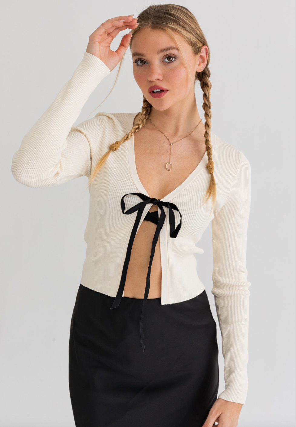 Off white bow cardi - Heart On A Hanger