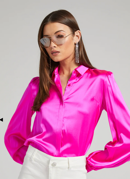 Hot pink maxwell blouse