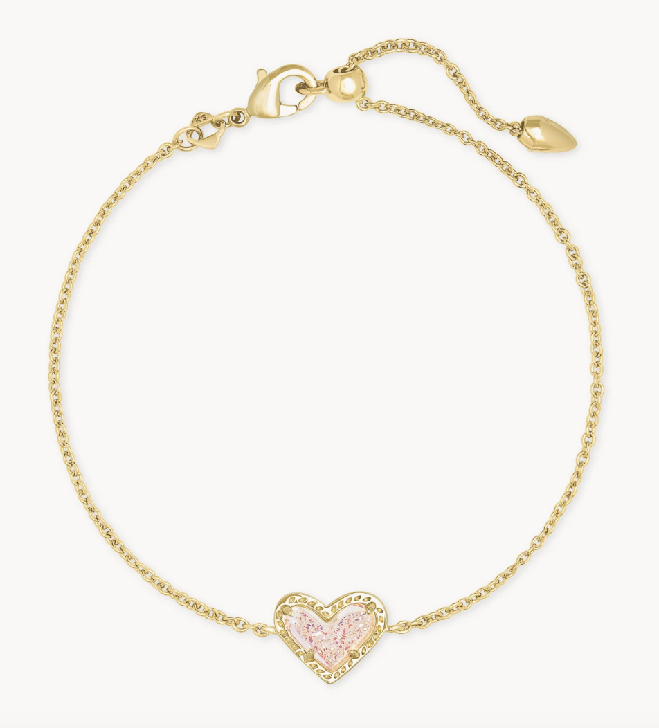 Ari heart delicate chain bracelet