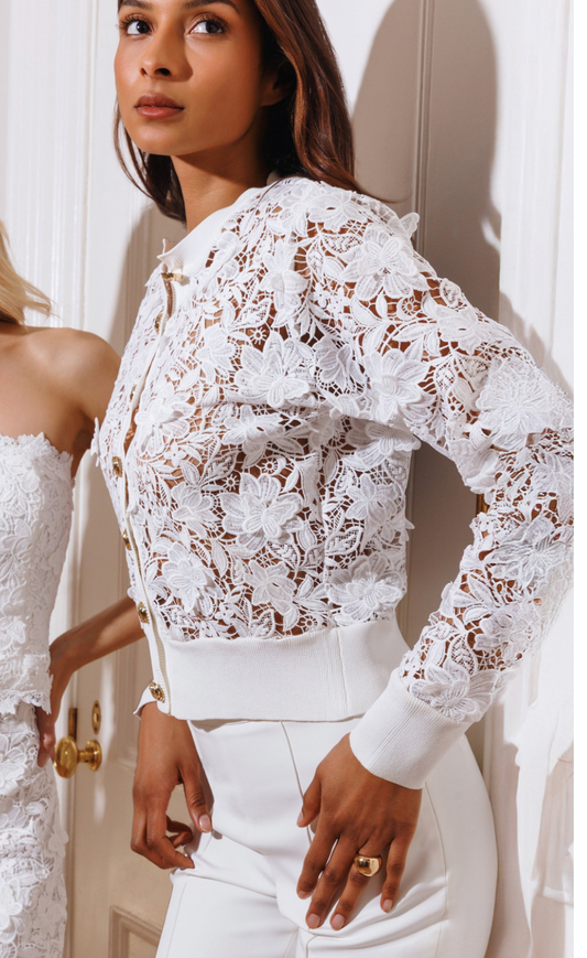 Erin 3d butterfly lace cardigan