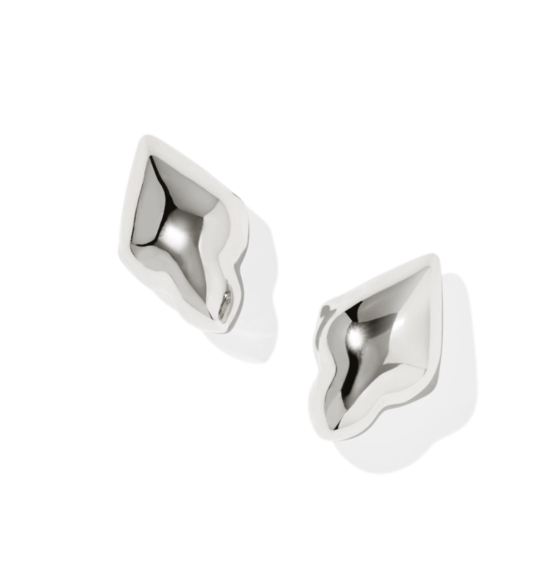 Adeline Rhod metal stud earring - Heart On A Hanger