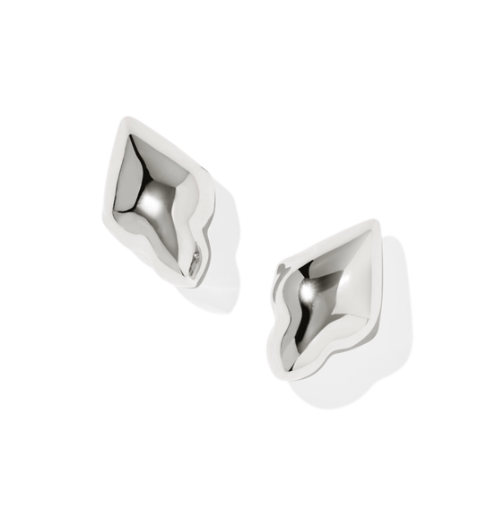 Adeline Rhod metal stud earring - Heart On A Hanger