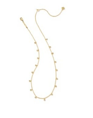 Amelia Chain Necklace Gold Metal - Heart On A Hanger