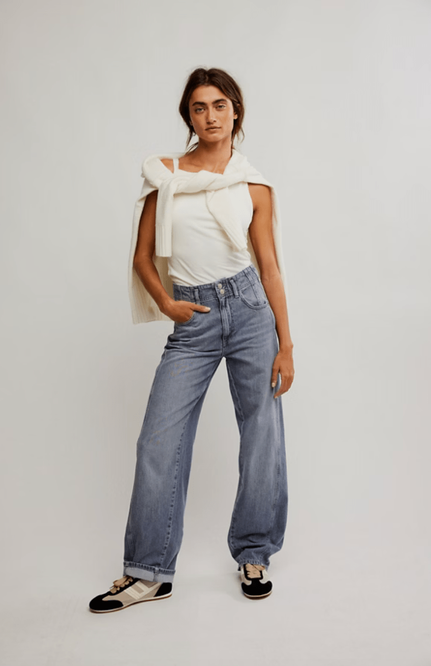 Aster straight leg jeans in slate - Heart On A Hanger