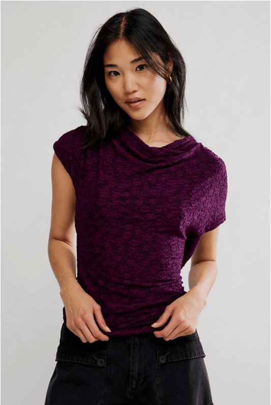 Aura top in Italian plum - Heart On A Hanger