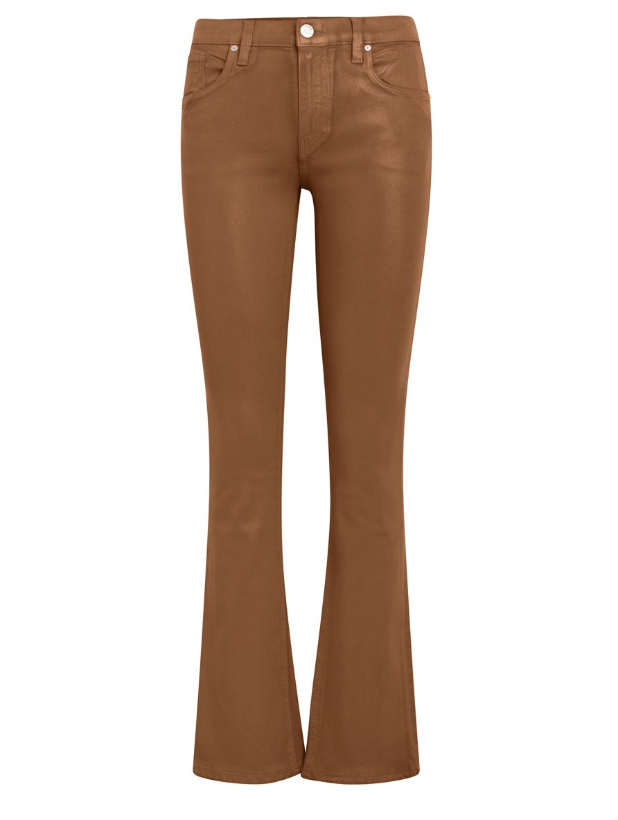 Barbara high rise baby boot in coated caramel - Heart On A Hanger