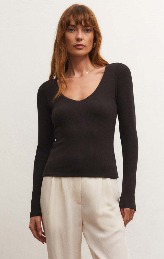 Black aden v neck - Heart On A Hanger