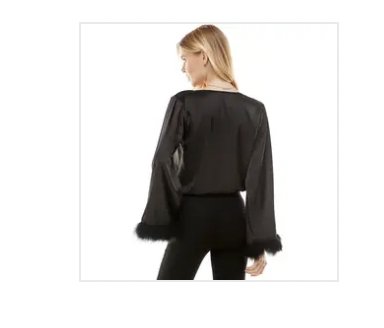 Black Feather Top - Heart On A Hanger