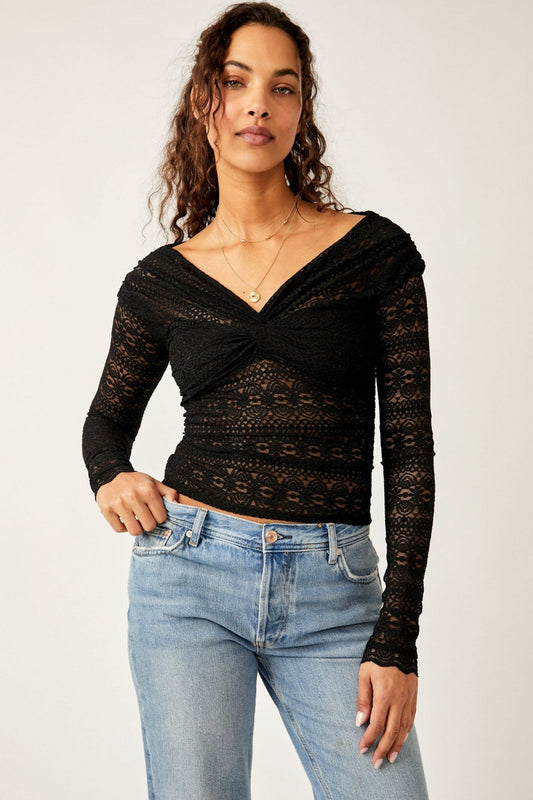 Black hold me closer top - Heart On A Hanger