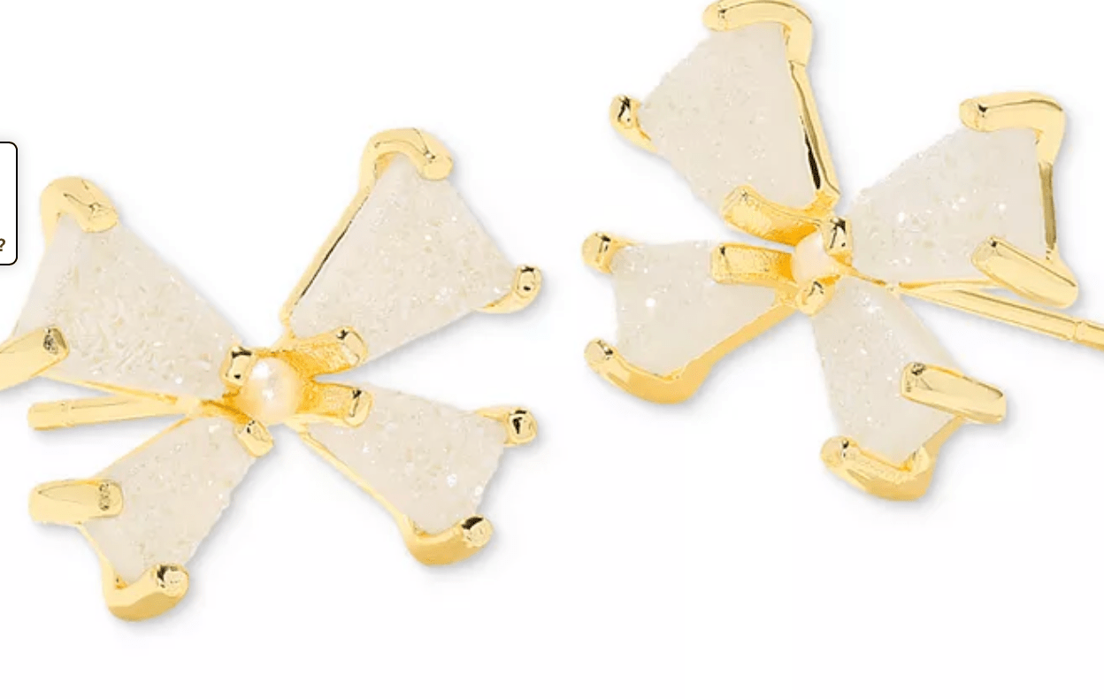 Bow stud - Heart On A Hanger