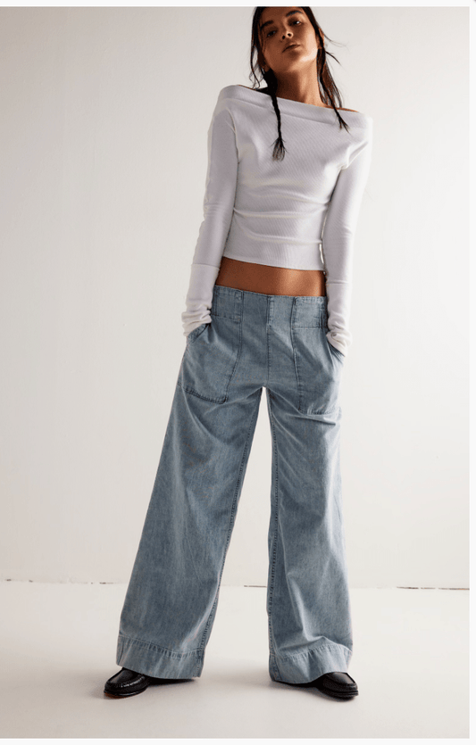 Breezy denim pull on - Heart On A Hanger