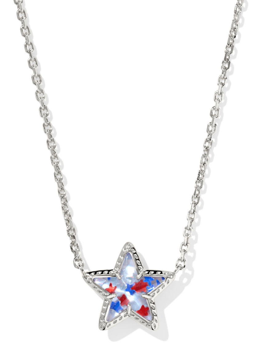 Cassidy short silver star pendant - Heart On A Hanger
