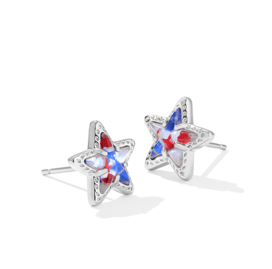 Cassidy stud earring in silver star - Heart On A Hanger