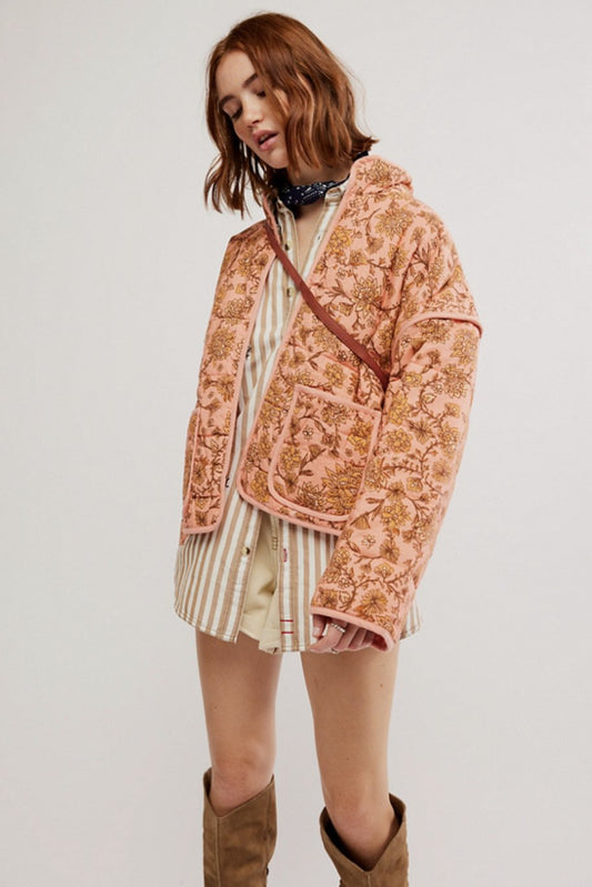 Chloe jacket in peach combo - Heart On A Hanger