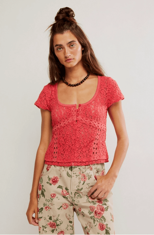 Claro short sleeve in aged coral - Heart On A Hanger