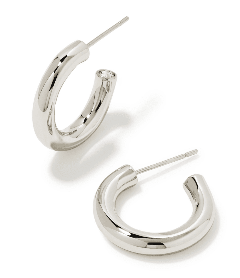 Colette huggie earring in silver - Heart On A Hanger