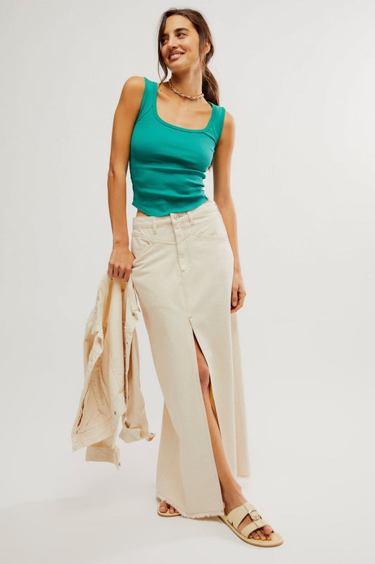 Come as you are denim maxi - Heart On A Hanger