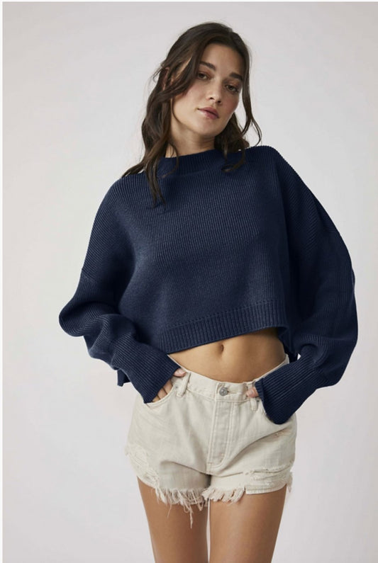 Easy street crop pullover - Heart On A Hanger