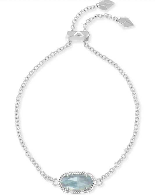 Elaina delicate chain bracelet light blue illusion - Heart On A Hanger