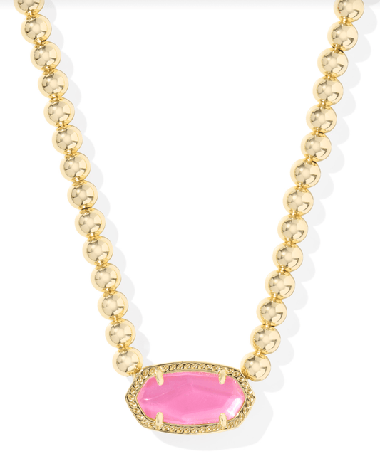 Elisa beaded necklace in gold azalea illusion - Heart On A Hanger