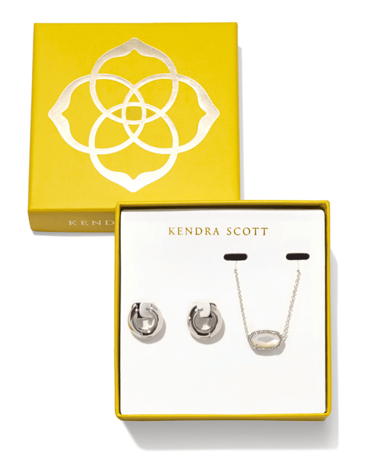 Elisa gold mikki gift set in silver - Heart On A Hanger