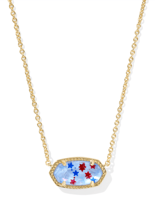 Elisa gold red white and blue star illusion - Heart On A Hanger