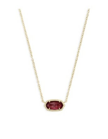 Elisa Necklace Gold Clear Berry - Heart On A Hanger