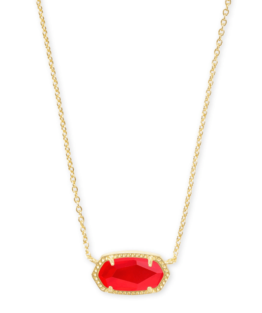 Elisa necklace gold red illusion - Heart On A Hanger