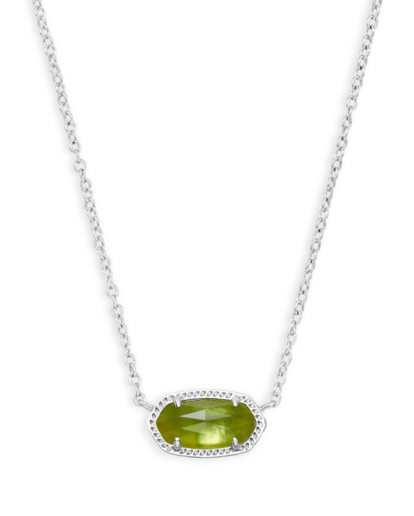 Elisa necklace in rhode peridot illusion - Heart On A Hanger