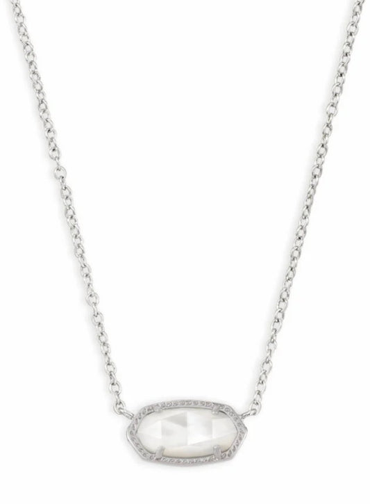 Elisa Necklace Rhode Ivory Mop - Heart On A Hanger